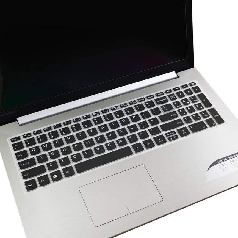 MUBUY-GOL MUBUY Keyboard Cover for 2020 2019 New Lenovo IdeaPad 15.6" 17.3" 320 330 330s 340s 520 S540 720s 130 S145 L340 S340 V330 V130 Keyboard Protective Skin [with Numeric Keypad] -Black - Image 1